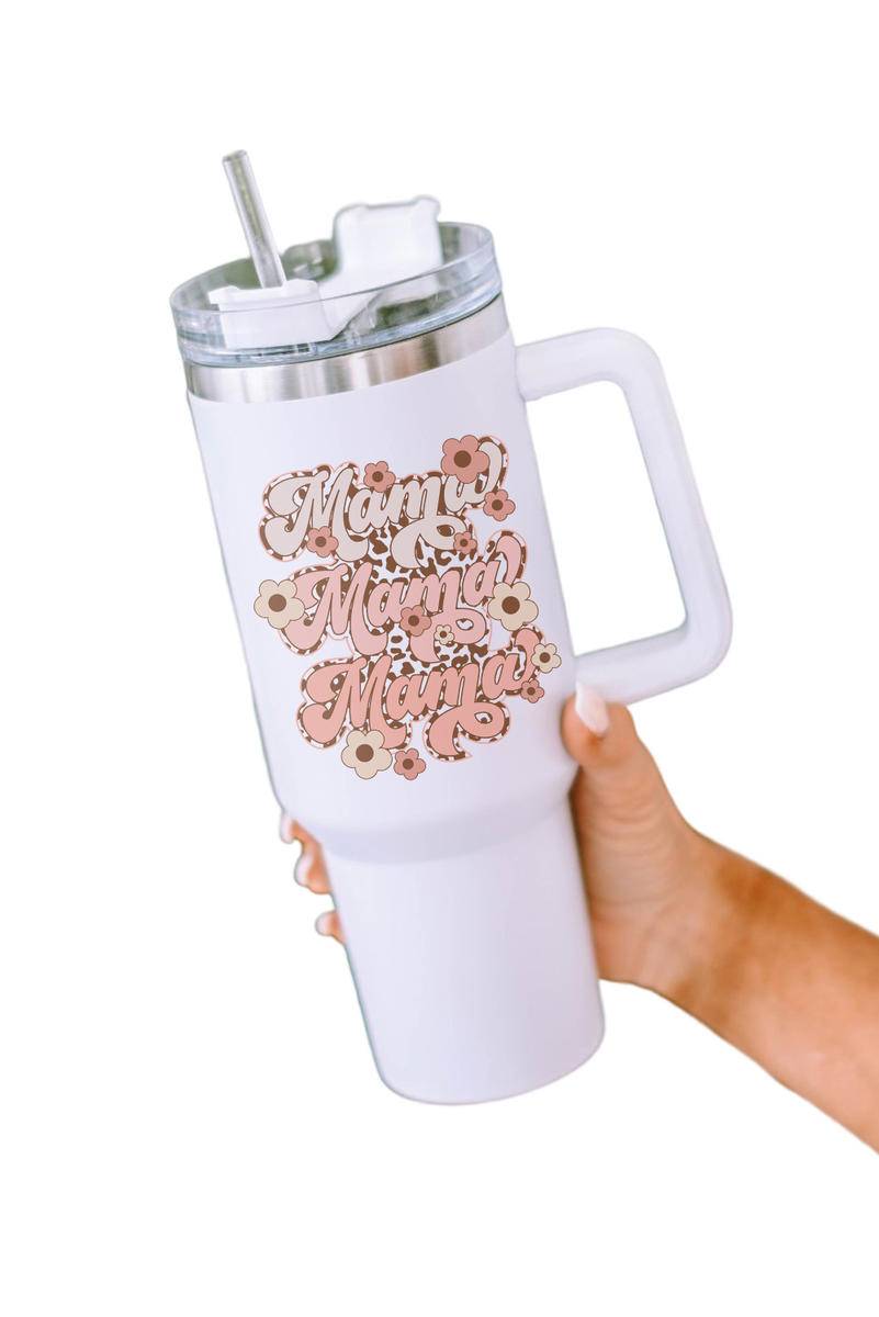 Mama Flower Leopard Print Stainless Steel Insulate Cup 40Oz